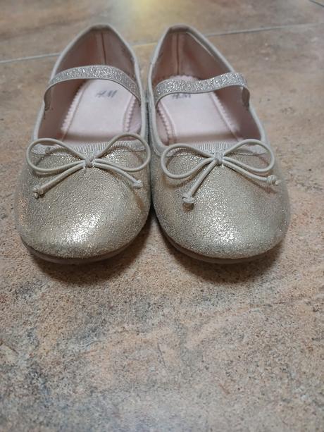 Zlaté baleríny h&m, vel. 29, h&m,29