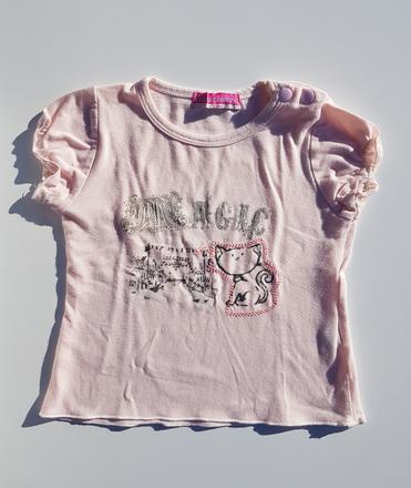 D141 dívčí triko s krátkým rukávem kočka vel. 86, good children,86