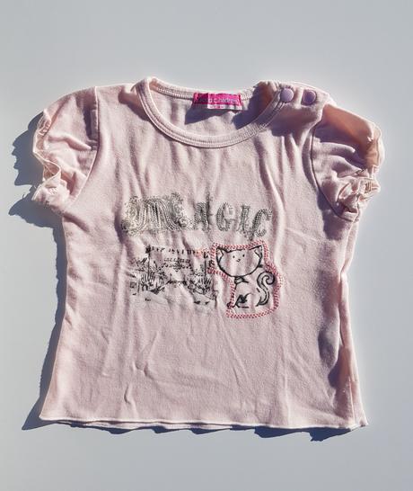 D141 dívčí triko s krátkým rukávem kočka vel. 86, good children,86