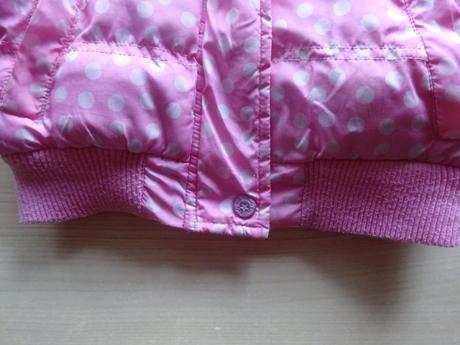 Zimní růžová bunda s puntíky, vel. 92, funky diva,92