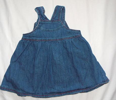 S93. riflová šatovka s kočičkou 3-6 měs., george,68