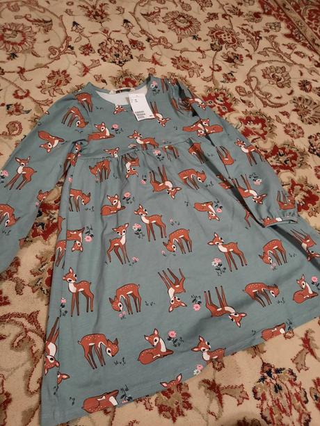 Šaty s koloušky, h&m,128