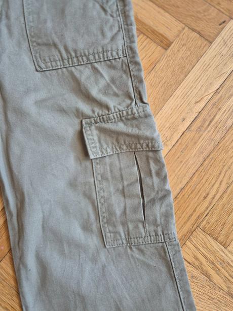 2x plátěné kalhoty, 128