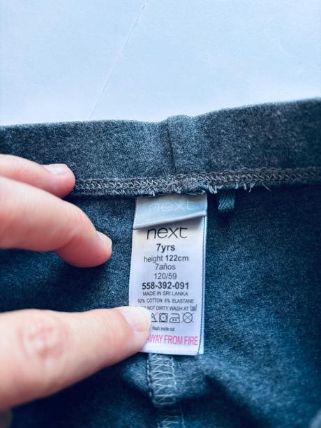 D79/ legíny tmavě šedé zn. next - v.7 let, next,122