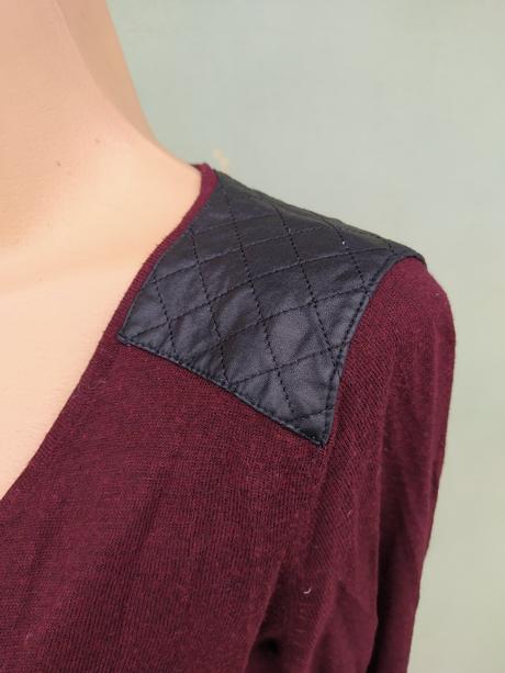 Vínový dlouhý svetřík h&m - vel.s, h&m,s