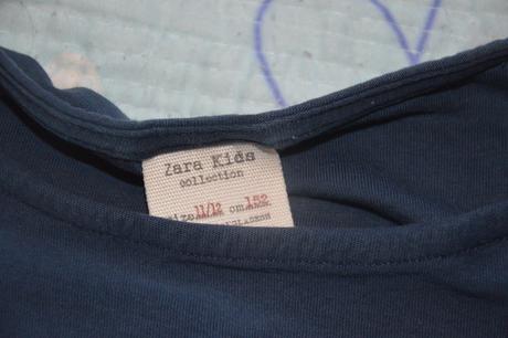 152 bavlněné triko dlouhý rukáv zara paris, zara,152