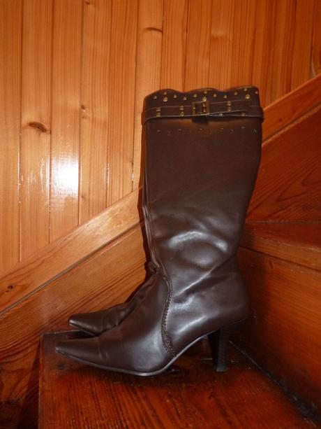 Vysoke hnede kozacky 37, 37