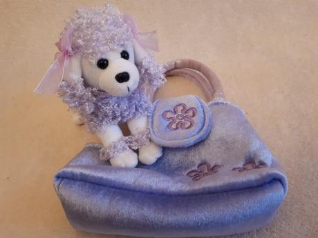 Plyšový pejsek, pudlík grace v taštičce,