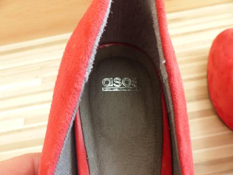 Červené semišové lodičky asos vel. 38, 38