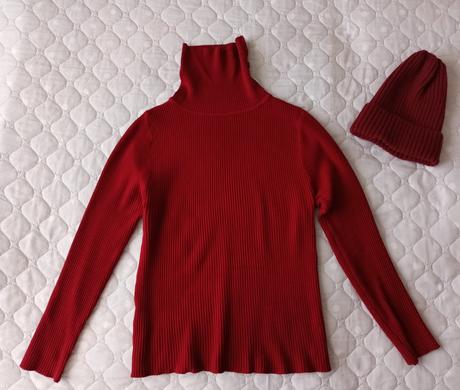 Dámský rolák+čepice, vel.38/40/42, 