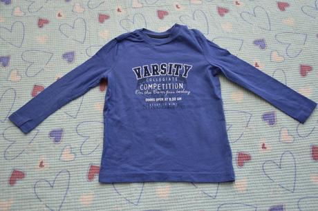 Modré bavlněné triko dl. rukáv, tcm,92