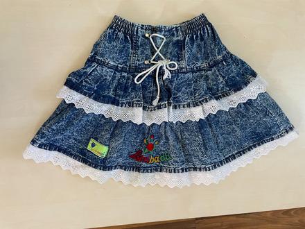 Volán džínová sukně, vel není cca xs-s, lambada, xs