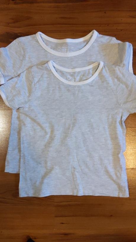 2x šedé dívčí tričko primark, primark,128