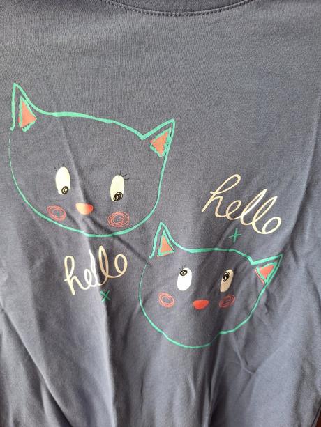 Tričko s dlouhým rukávem kočičí hlavy vel. 134, m&co,134