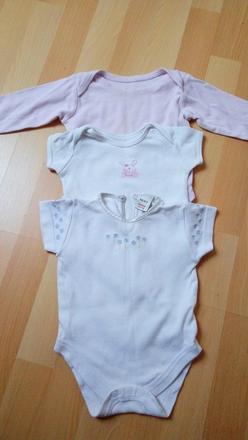 Bodýčka pro holčičky, vel. 0-9 měs. - 3 kusy, next,62