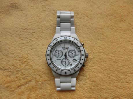 Hodinky boccia titanium ceramic keramické bílé,