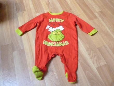 Vánoční overal grinch vel. 3-6 m, 68