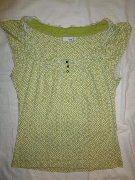 Bílozelené elastické tričko od nextu 38/40, next,40
