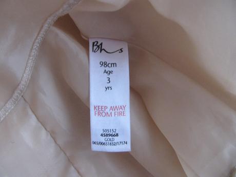 Zlato bílé společenské princeznovské šaty v.3 roky, bhs,98