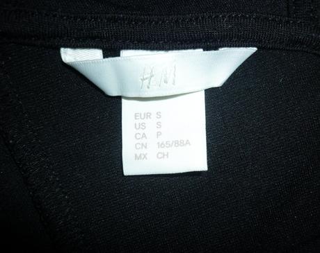 Černý top h&m, h&m,s