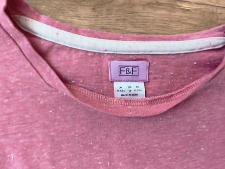 Růžové triko, f&f,140