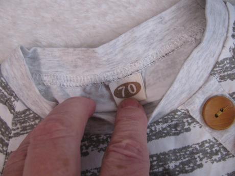 Šedo bílé bavlněné tričko, 68