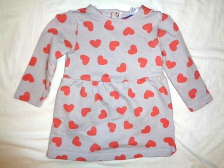 Kouzelné šedé teplejší bavlněné šaty-červená srdce, lupilu,74