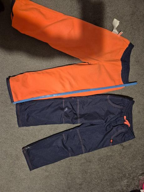 2 x zateplené kalhoty, 128