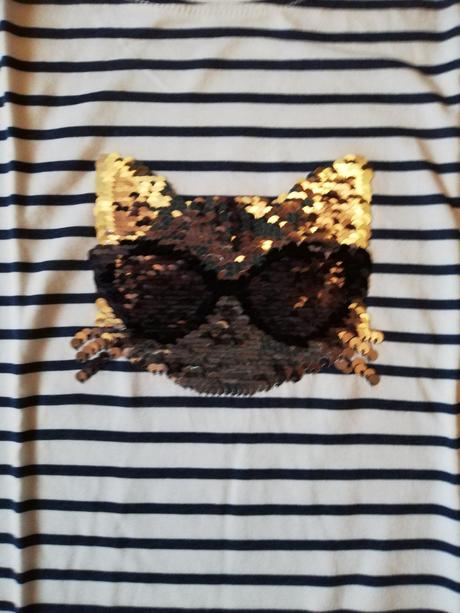 Tričko dívčí s třpytkovou kočkou, vel. 152., mayoral,152