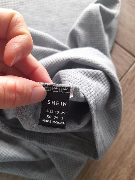 Šedé úpletové šaty zn. shein, vel. xs, xs
