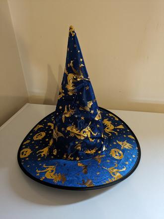 Čarodějnický klobouk pro dospělé a větší děti., 