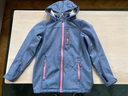 Softshellová bunda s kožíškem na jaro/podzim, tchibo,146