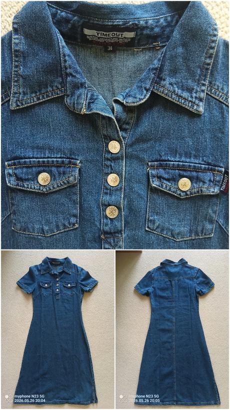 Šaty zn."timeout medium denim" vel."34", denim,34
