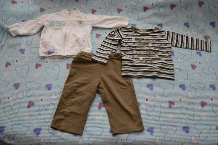 Bavlněný komplet, mikina, tepláky, triko, little star,86