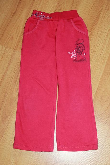 Tepláky malinové-obr. holčička vel. 104, good children,104