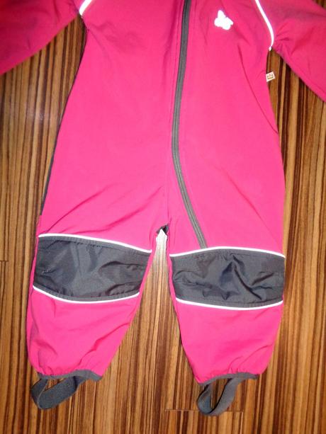 Super růžový softshellový overal s kožíškem, 74