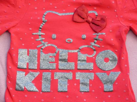 Hello kitty cervene tricko dlouhy rukav 98/104 h&m, h&m,98