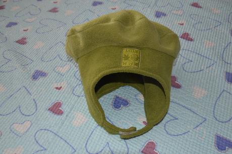 Zelená fleesová čepice, baret, beranička, 98