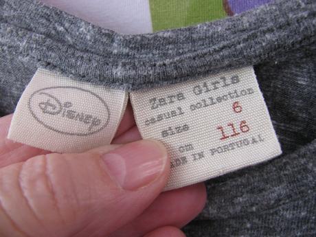 Šedé dívčí tričko s minnie, zara, zara,116
