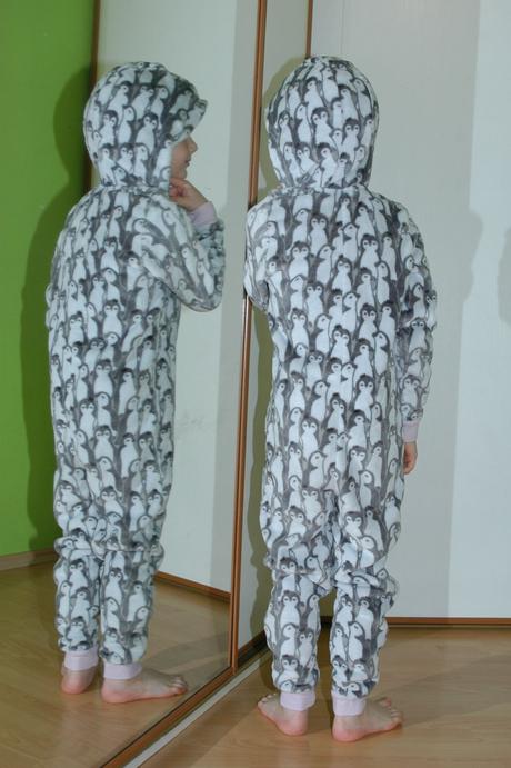 Chlupatý hebký dívčí overal tučňáci, 128