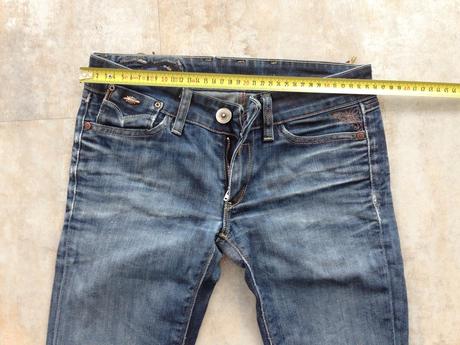 Tmavě modré džíny replay zkrácená délka vel.25, xs, replay,xs