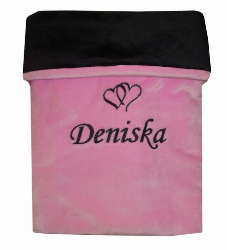 Deka s výšivkou jména na přání-více barev a obrázk,