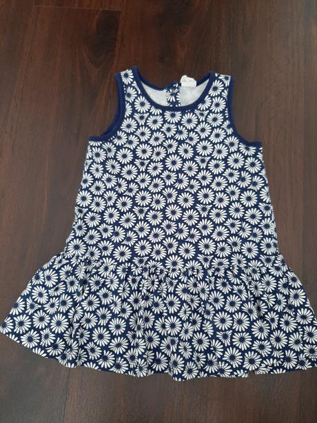 Modré kytičkaté šaty h&m 86, h&m,86
