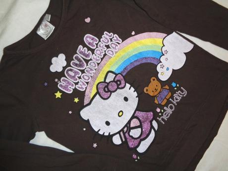 Krásné hnědé tričko hellou kitty, 116