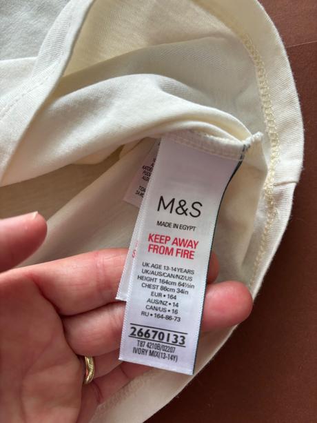 Triko krémové barvy - v.13/14 let, marks & spencer,164