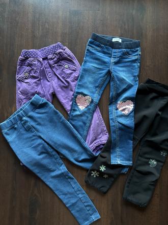 Balíček 4x kalhoty 110/116, lindex,110