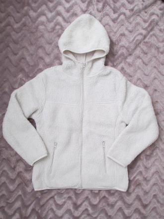 Chlupatá mikina bílá-smetanová, 134