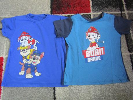 2 x tričko tlapková patrola vel.104, nickelodeon,104