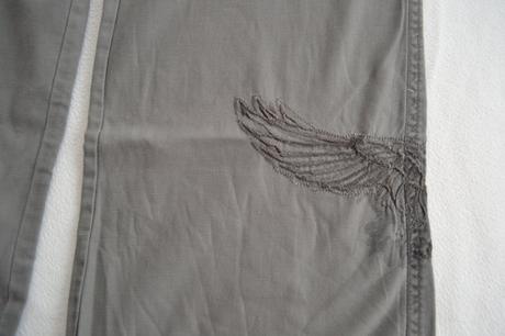 Khaki kalhoty s vyšívkou, refree,l