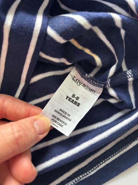 Triko modro bílé - v.5/6 let, 116